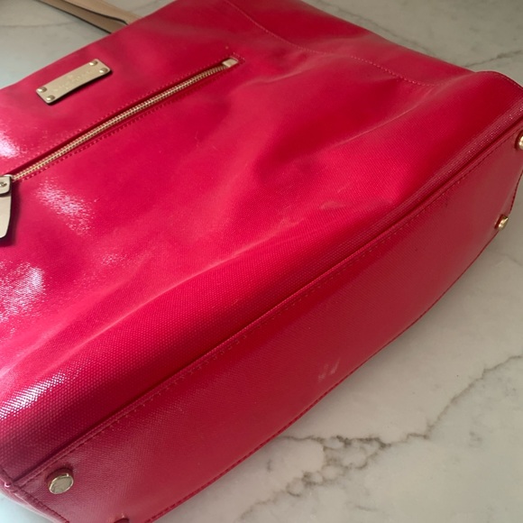 Kate Spade handbag. Never used no tags. Hot pink. Black and white inside - Picture 9 of 12
